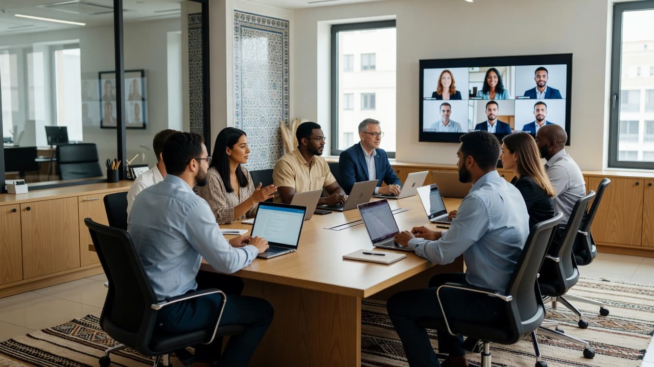 Espace de travail digital — collaboration Microsoft 365